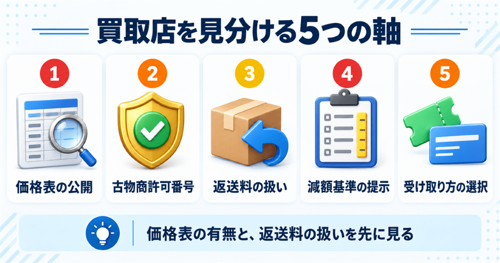 アップルウォッチの買取先を見分ける5つの軸