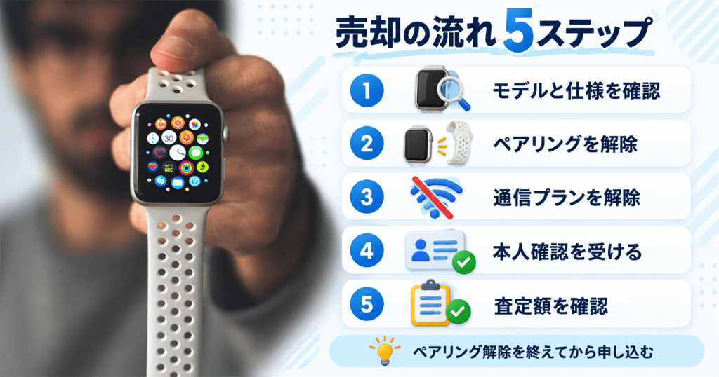 アップルウォッチを売却するときの流れと当日に必要なもの