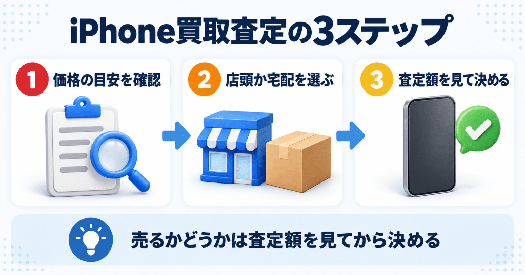 リンクサス買取でiPhoneの査定を申し込む流れ