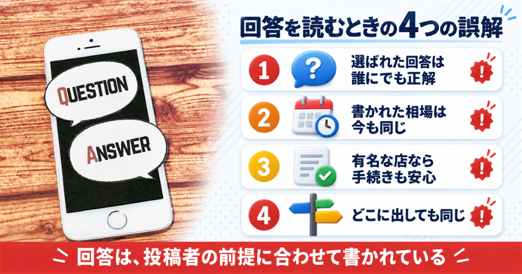 知恵袋の回答を読むときに外したい4つの誤解