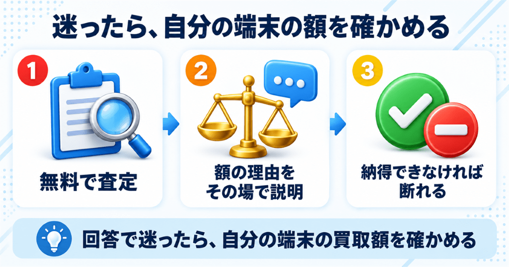 リンクサス買取でスマホの査定を申し込むイメージ