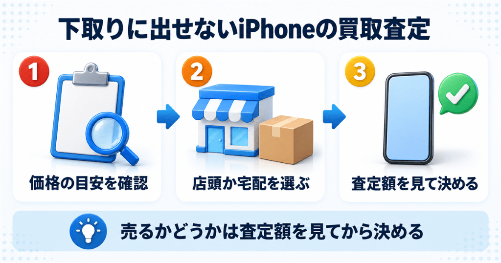 リンクサス買取で下取りに出せないiPhoneの査定を受ける流れ