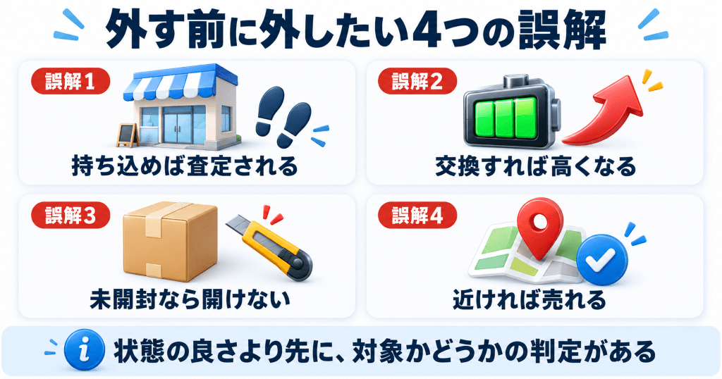 ラクウルのiPhone買取でよくある4つの誤解と実際の扱い
