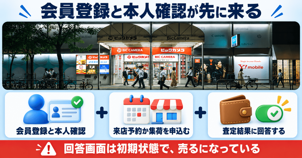 夜の家電量販店の店頭と前を歩く人々