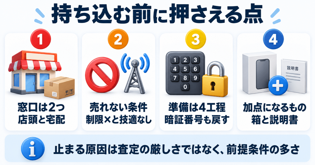 ブックオフのiPhone買取で売れる条件と準備をまとめた早見表