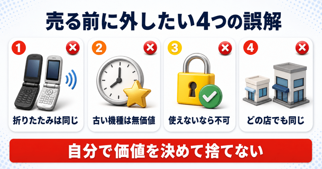 ガラケーを売るときによくある4つの誤解