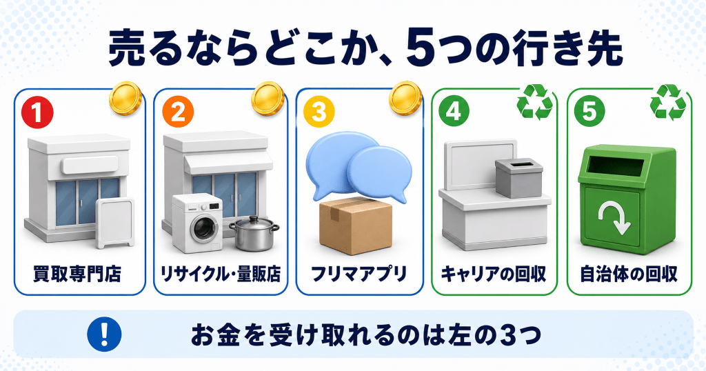 ガラケーを売るならどこか5つの売り先の比較