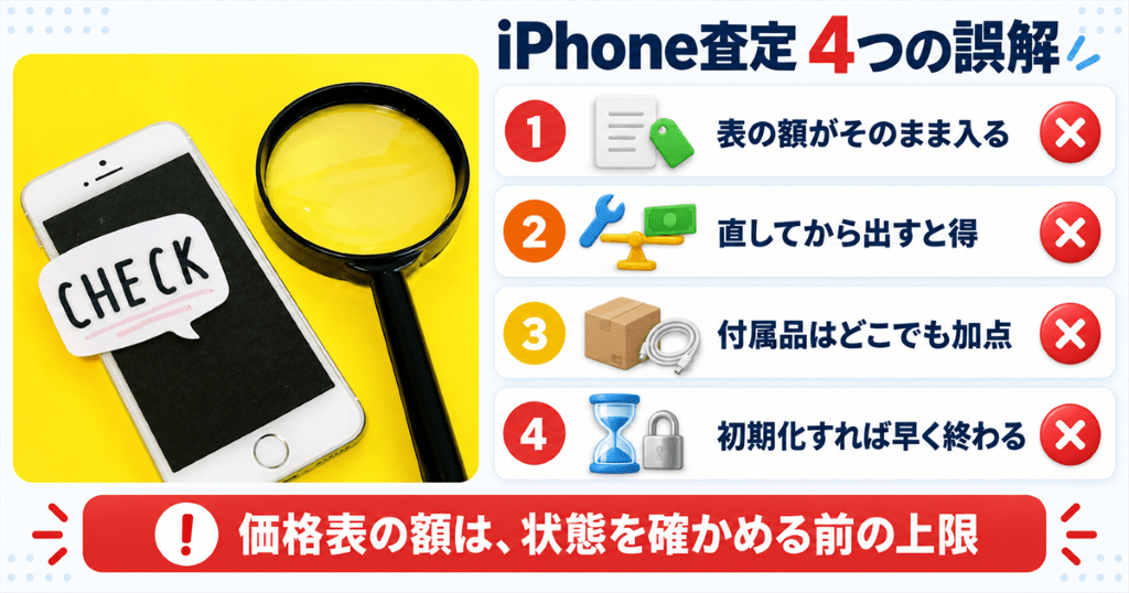 iPhoneの査定についてよくある4つの誤解