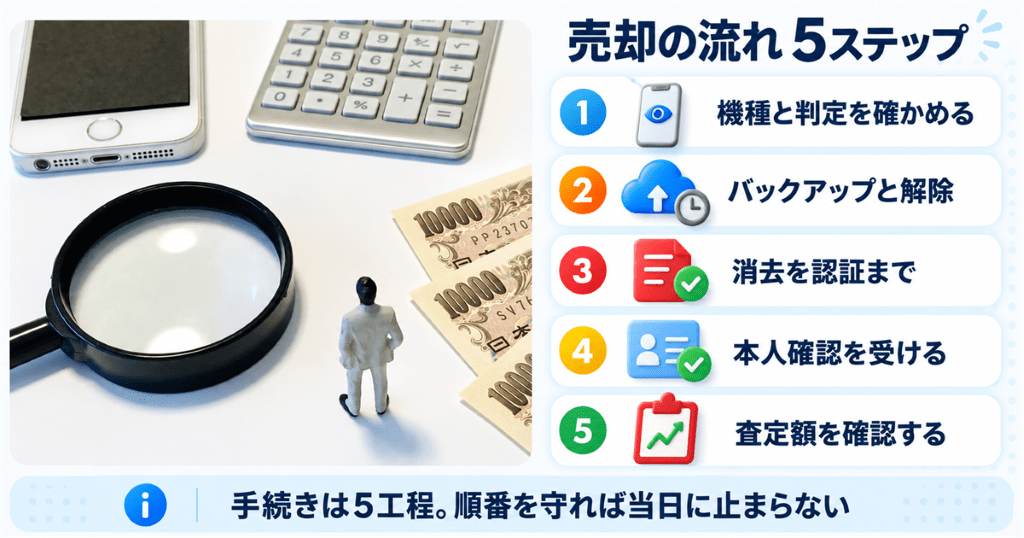 iPhoneを売却するときの5つの工程
