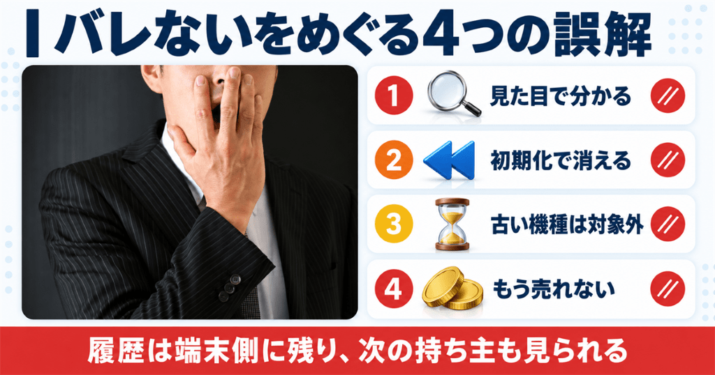 非正規修理は黙っていれば分からないという誤解を整理した図