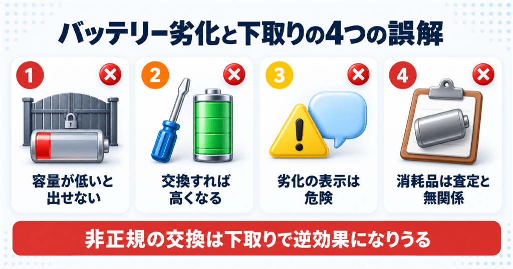 iPhoneのバッテリー劣化と下取りについてよくある4つの誤解
