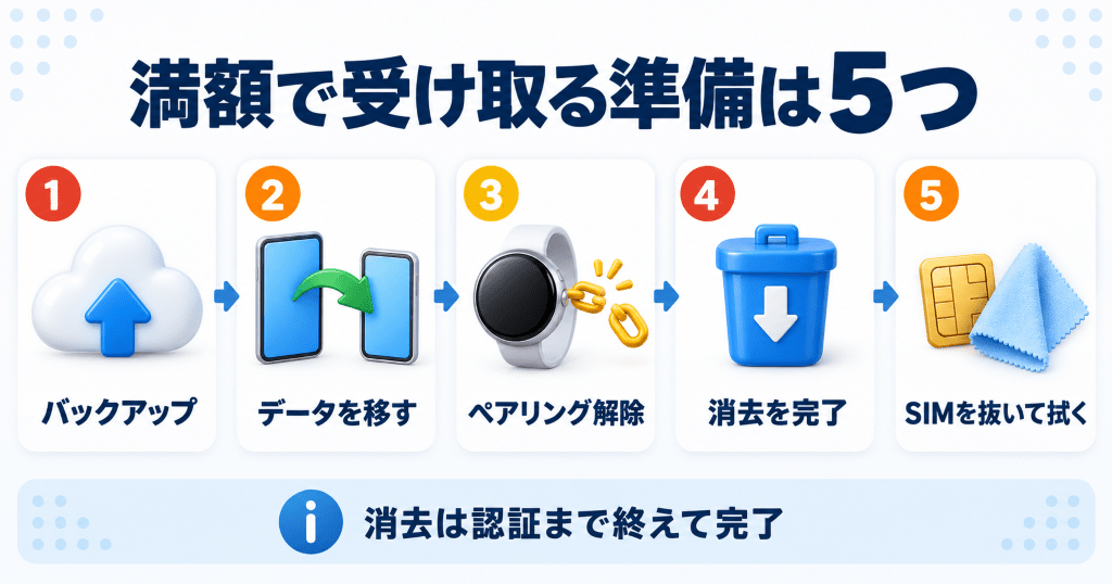下取りキャンペーンの上乗せを満額で受け取るための準備の順番