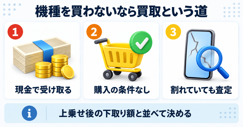 機種変更の予定がないiPhoneを現金で受け取れる買取査定