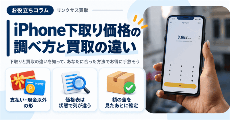 iPhone下取り価格の調べ方｜現金にならない4社の還元と減額条件