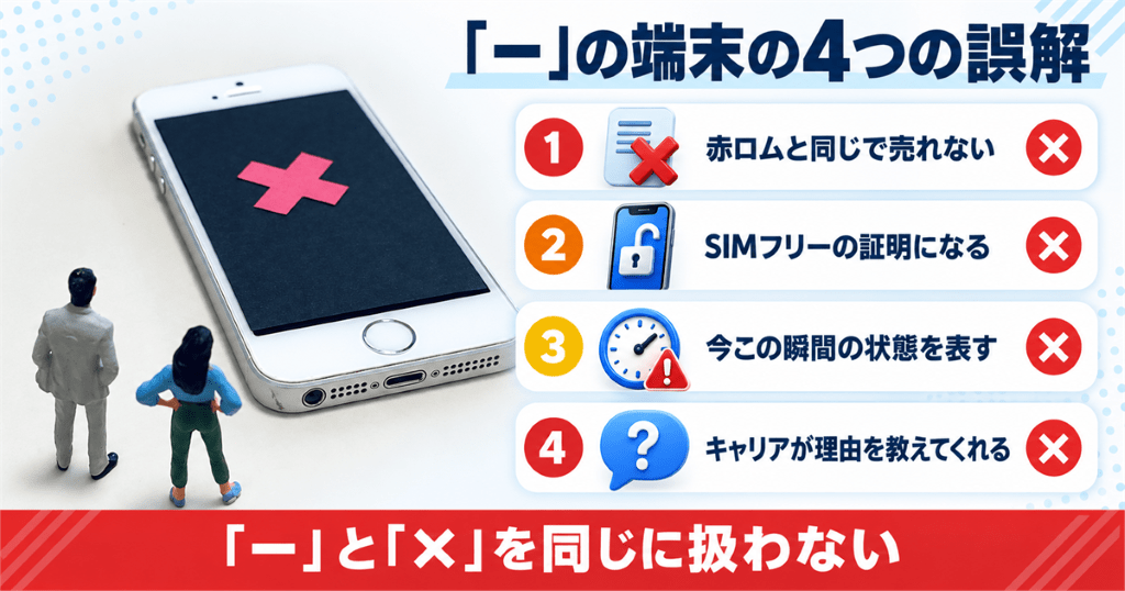 ネットワーク利用制限の「－」の端末でよくある4つの誤解