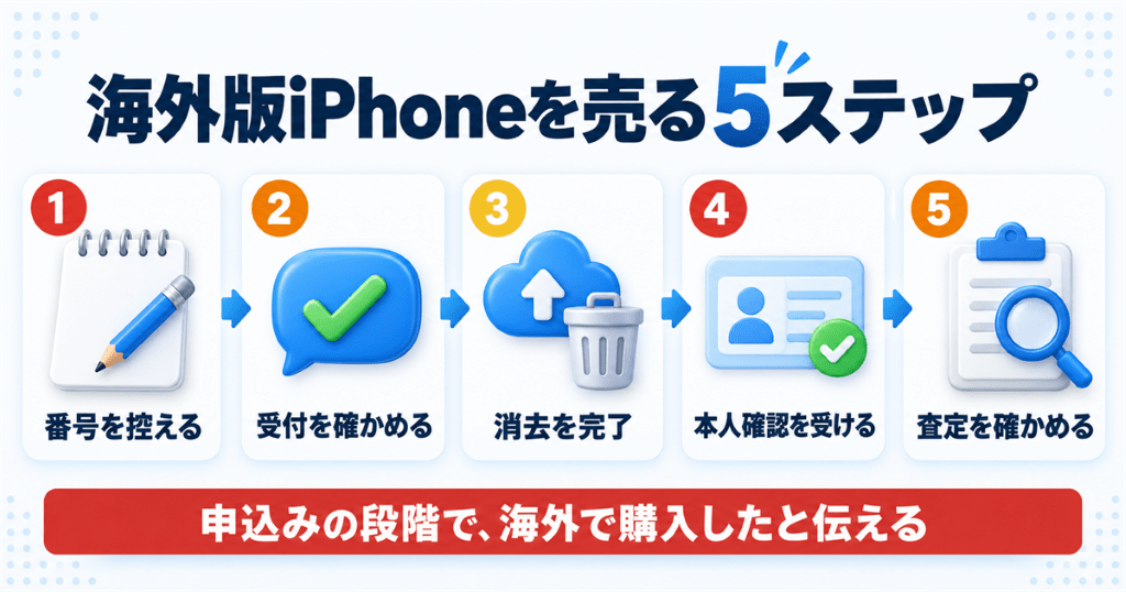 海外版iPhoneを買取に出すまでの流れ