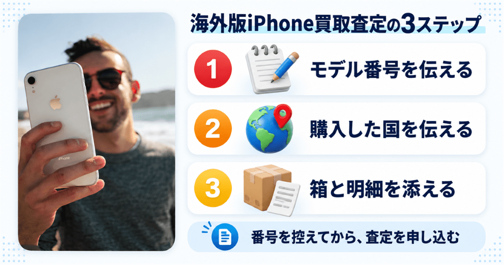 リンクサス買取で海外版iPhoneの査定を申し込むイメージ