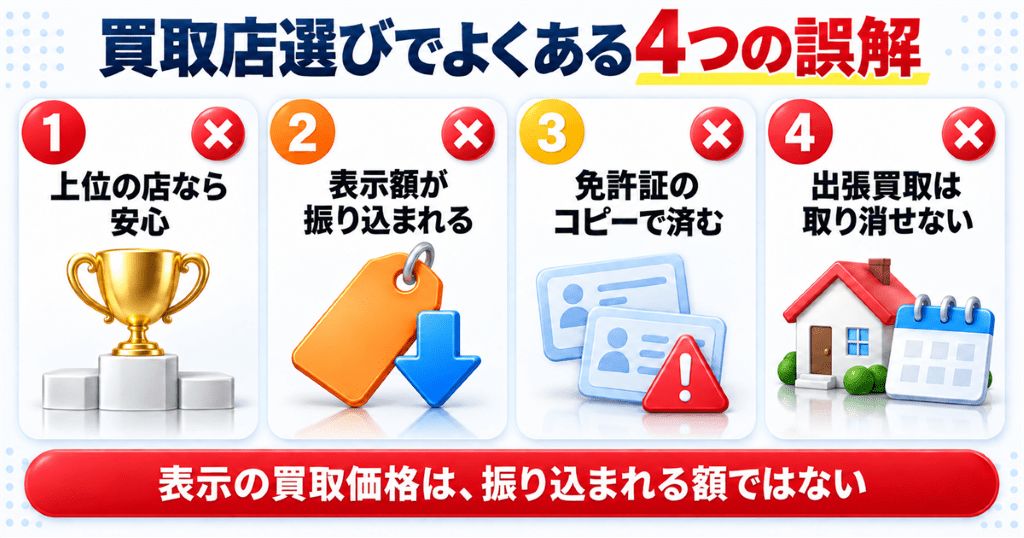iPhone買取のおすすめ店選びでよくある4つの誤解