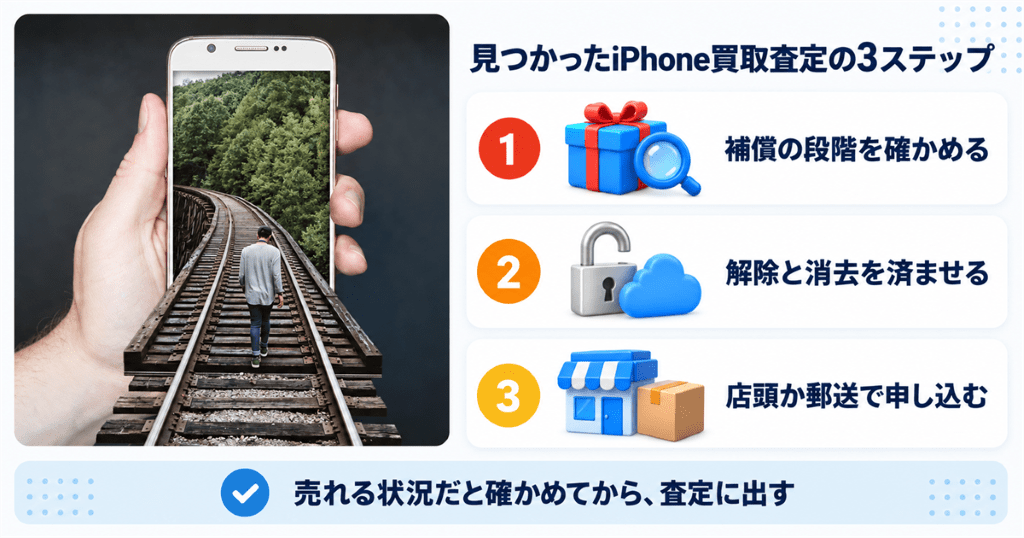 リンクサス買取で見つかったiPhoneの査定を申し込むイメージ