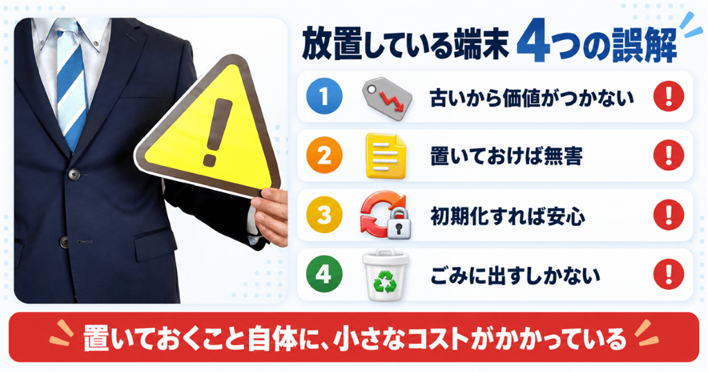 使わなくなったスマホを放置することへの4つの誤解
