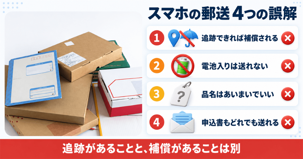 スマホを郵送するときによくある4つの誤解