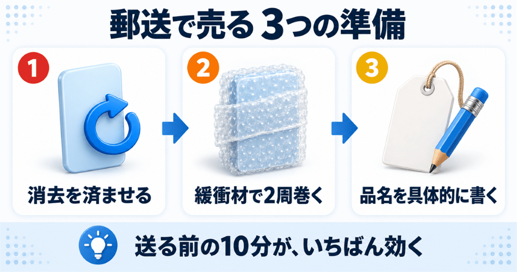 リンクサス買取に郵送でスマホの査定を申し込むイメージ