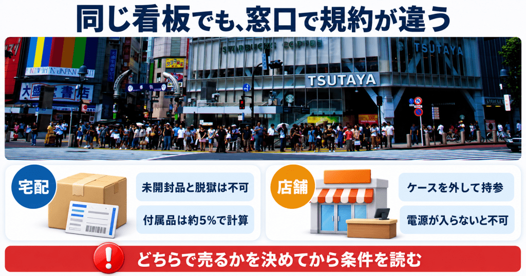 スクランブル交差点に面したTSUTAYAの店舗
