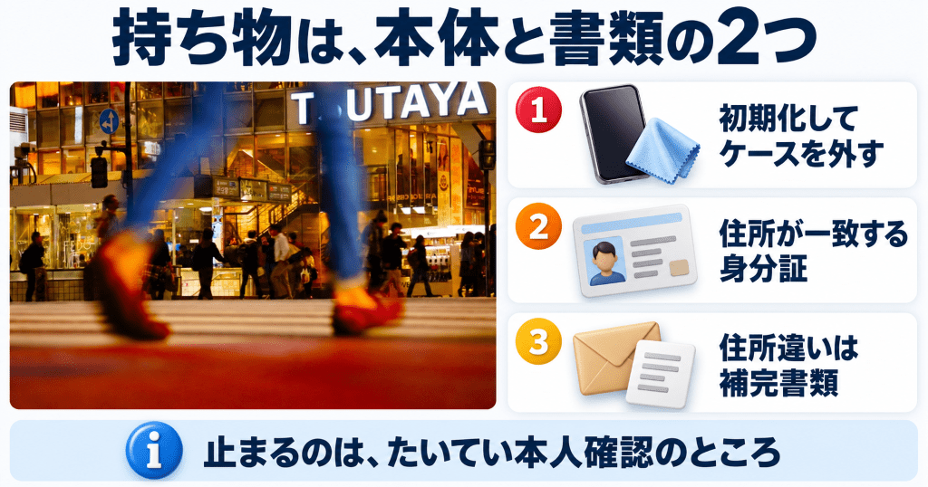 夜のTSUTAYA店舗前の横断歩道を歩く人