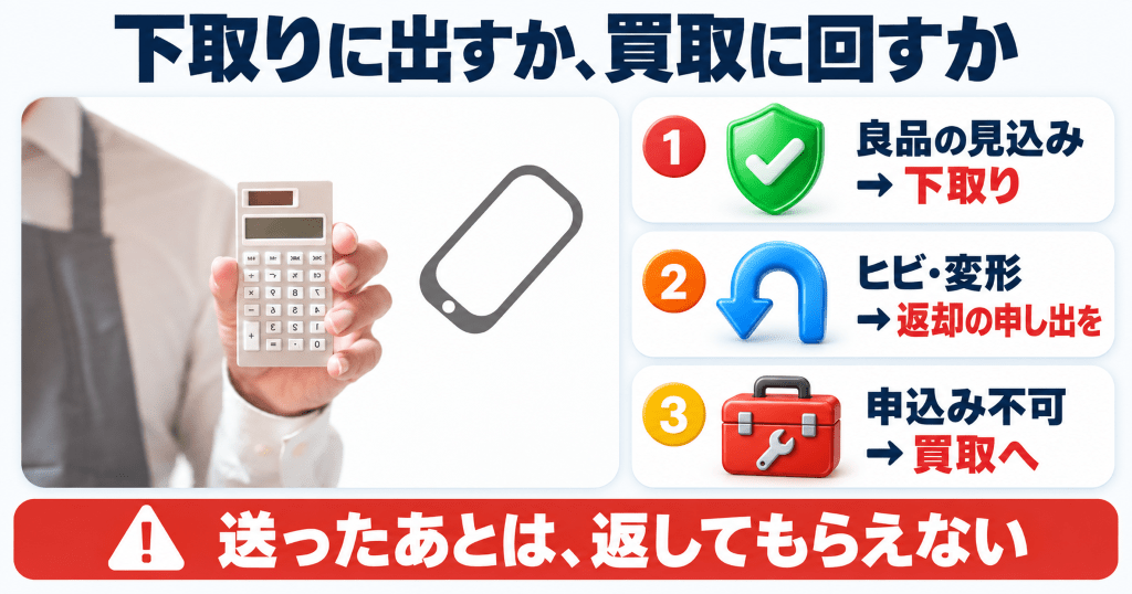 ソフトバンク下取りに向く端末と買取に回したほうがいい端末の分かれ目