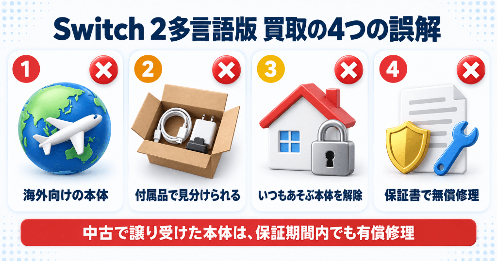 Nintendo Switch 2多言語版の買取でよくある4つの誤解