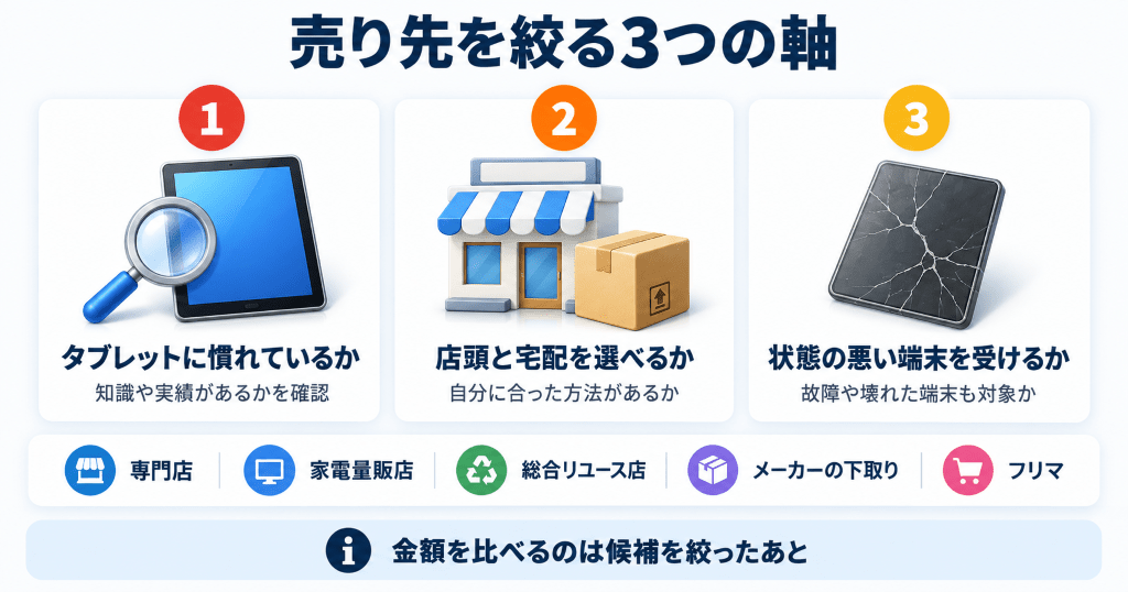 ゲオ・ブックオフ・ヤマダデンキなど主なiPad買取先の比較