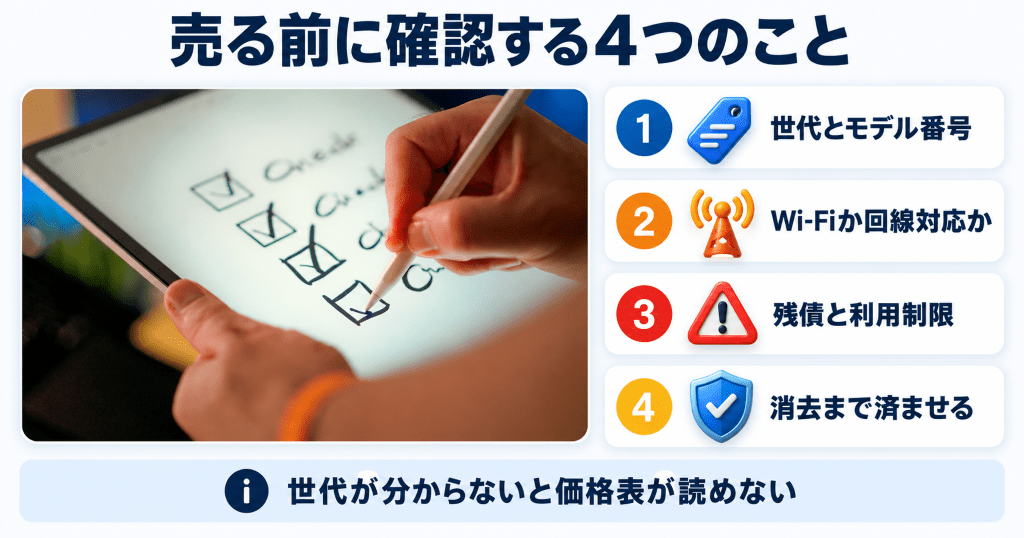 iPadを売る前に確認する4つのこと