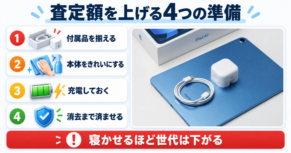 iPadの査定額を上げる4つの準備