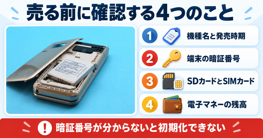 ガラケーを売る前に確認する4つのこと