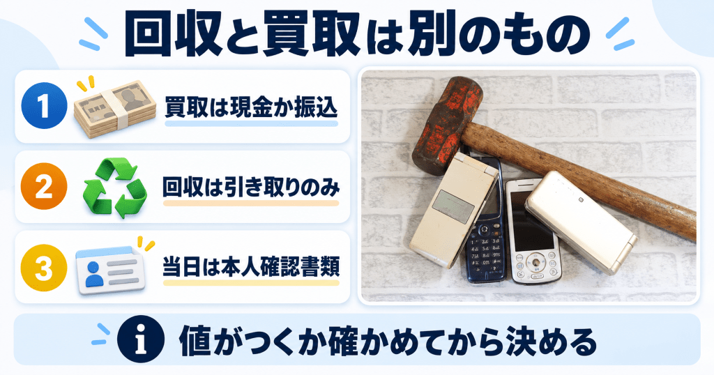 ガラケー売却の流れと処分方法の比較