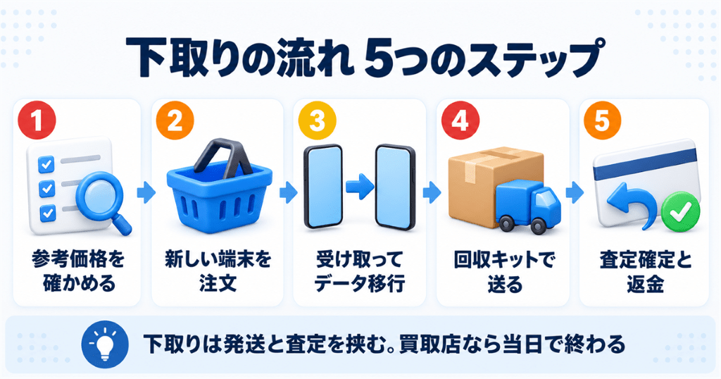 Samsungの下取りと買取店での売却の流れ