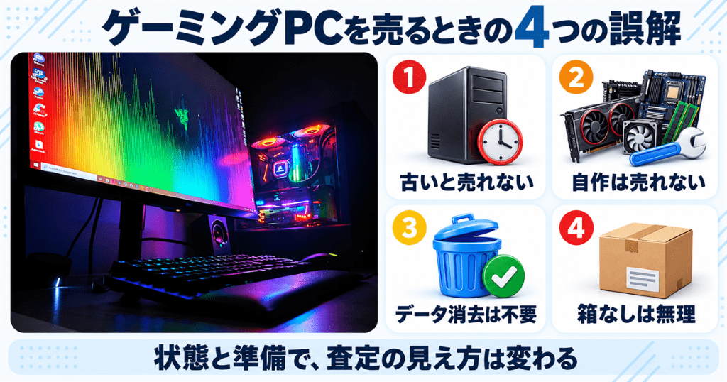 ゲーミングPCを売るときにありがちな4つの誤解