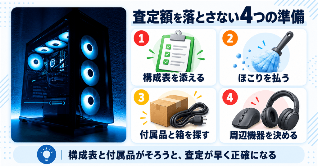 ゲーミングPCの査定額を落とさないために売る前にそろえる4つの準備