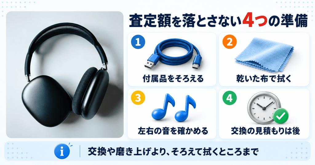 ヘッドホンの査定額を落とさないために売る前にそろえる4つの準備