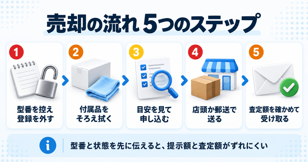ヘッドホンを申込みから入金まで売却する流れ