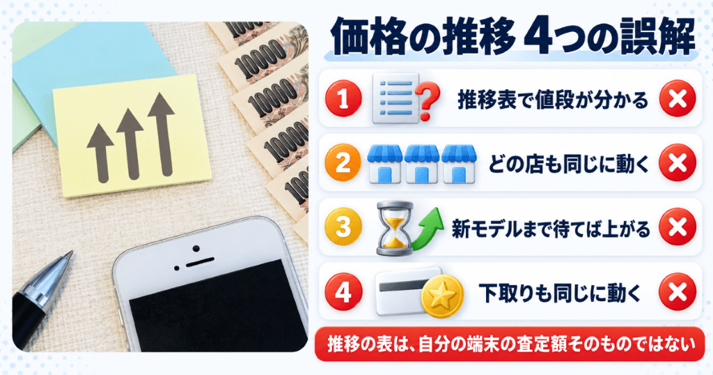 iPhoneの買取価格の推移についてよくある4つの誤解