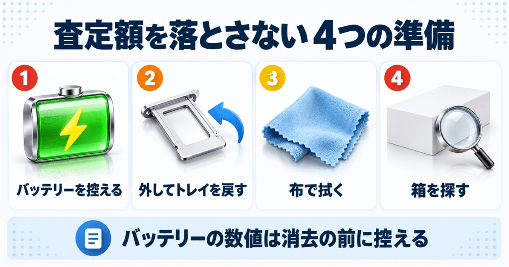 iPhone 14の査定額を落とさない4つの準備