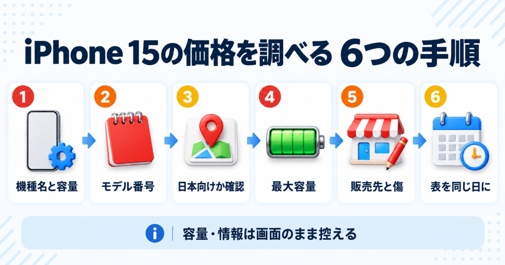 自分のiPhone 15の下取り額を調べる6つの手順