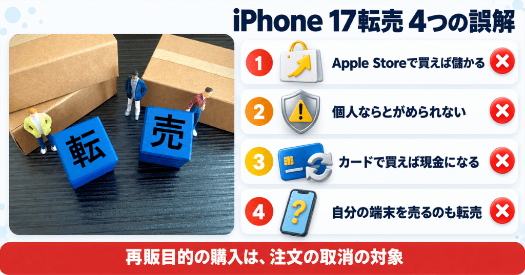 iPhone 17の転売でよくある4つの誤解