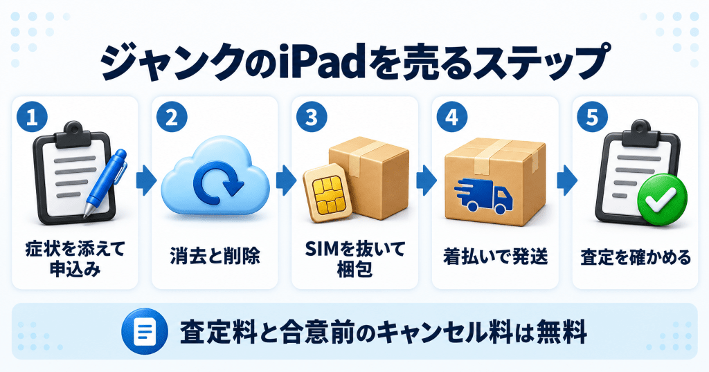 iPadジャンクの買取｜壊れても売れる症状と消去・ロック解除の順番