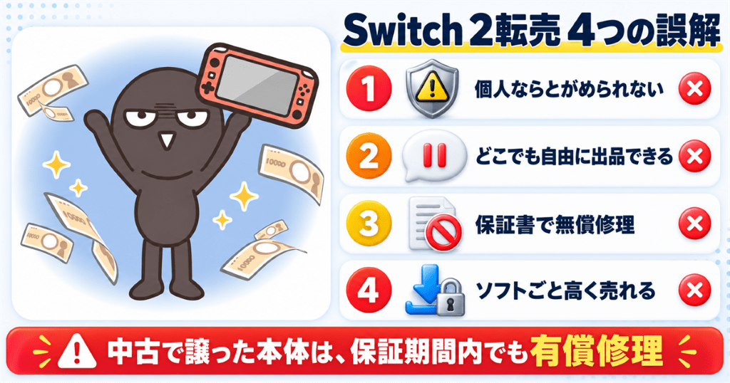 Nintendo Switch 2の転売でよくある4つの誤解