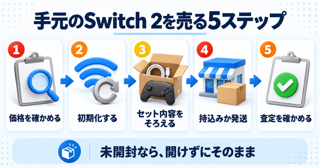 手元のNintendo Switch 2を買取に出すまでの流れ