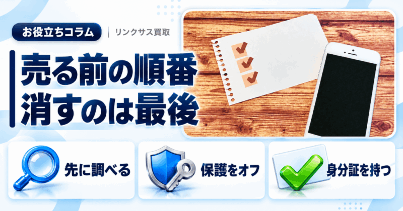 iPhoneを売る時にすること｜順番と盗難デバイスの保護の解除